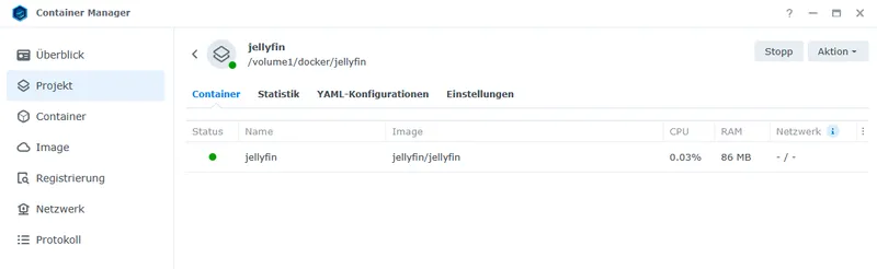 Jellyfin Ordner in Synology File Staion anlegen
