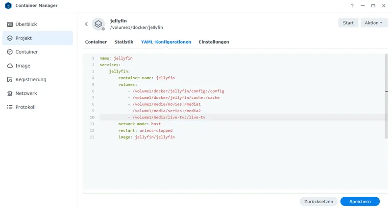 Jellyfin Ordner in Synology File Staion anlegen