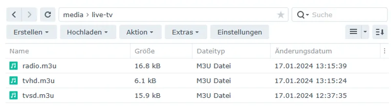 Jellyfin Ordner in Synology File Staion anlegen