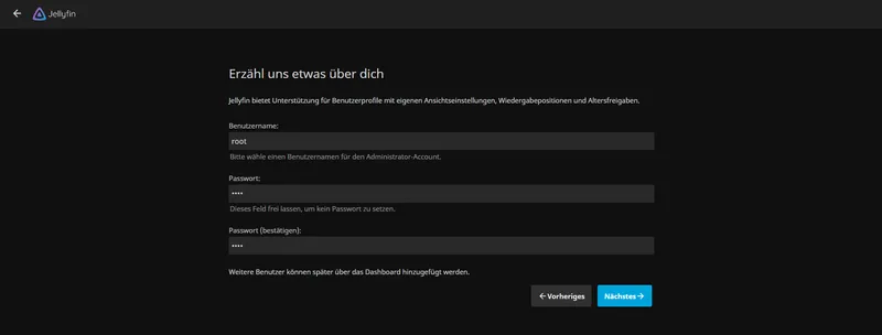 Jellyfin bevorzugte Anzeigesprache