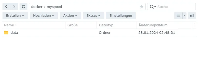 Synology Container Manager Projekt erstellen